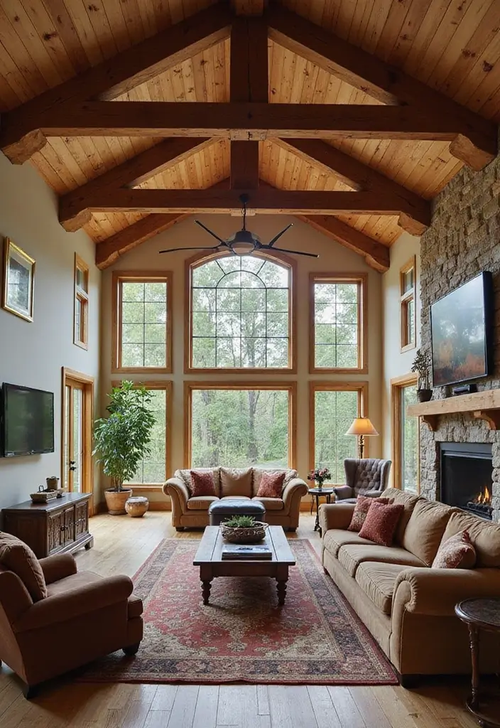 27 Wooden False Ceiling Designs That Add Rustic Elegance - 7. Vaulted Wood Ceiling
