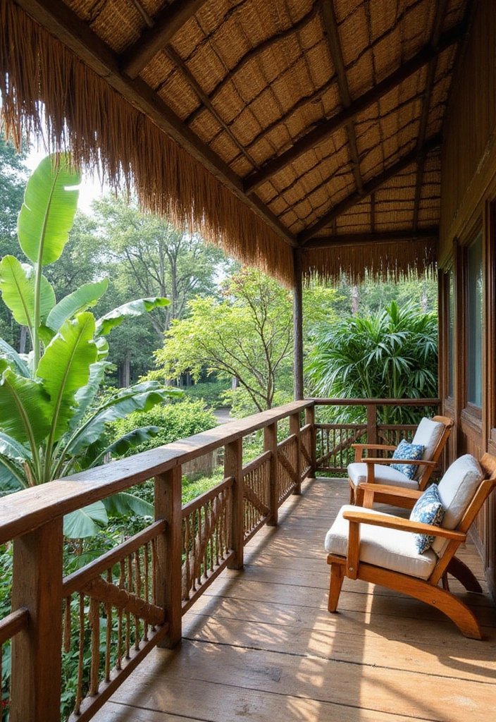 28 Balcony Ceiling Ideas That Complete Outdoor Spaces - 15. Natural Reed Ceilings