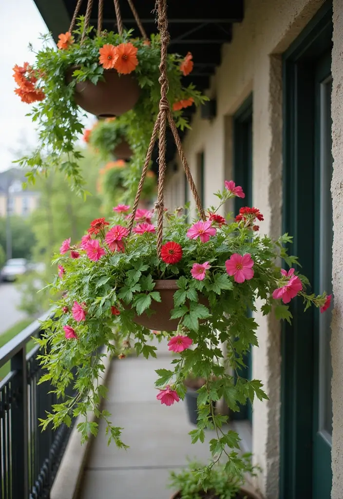 28 Balcony Ceiling Ideas That Complete Outdoor Spaces - 21. Ceiling Planters