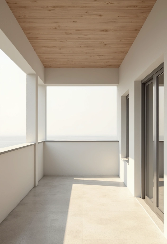 28 Balcony Ceiling Ideas That Complete Outdoor Spaces - 28. Minimalist Ceiling Designs