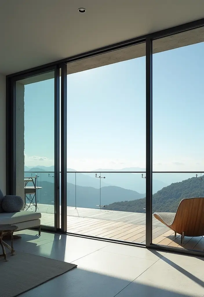 28 Balcony Ceiling Ideas That Complete Outdoor Spaces - 8. Sliding Glass Panels