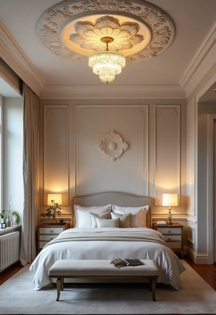 28 Bedroom Ceiling Lighting Ideas That Feel Magical 20 28 Bedroom Ceiling Lighting Ideas That Feel Magical 20. Statement Ceiling Medallions