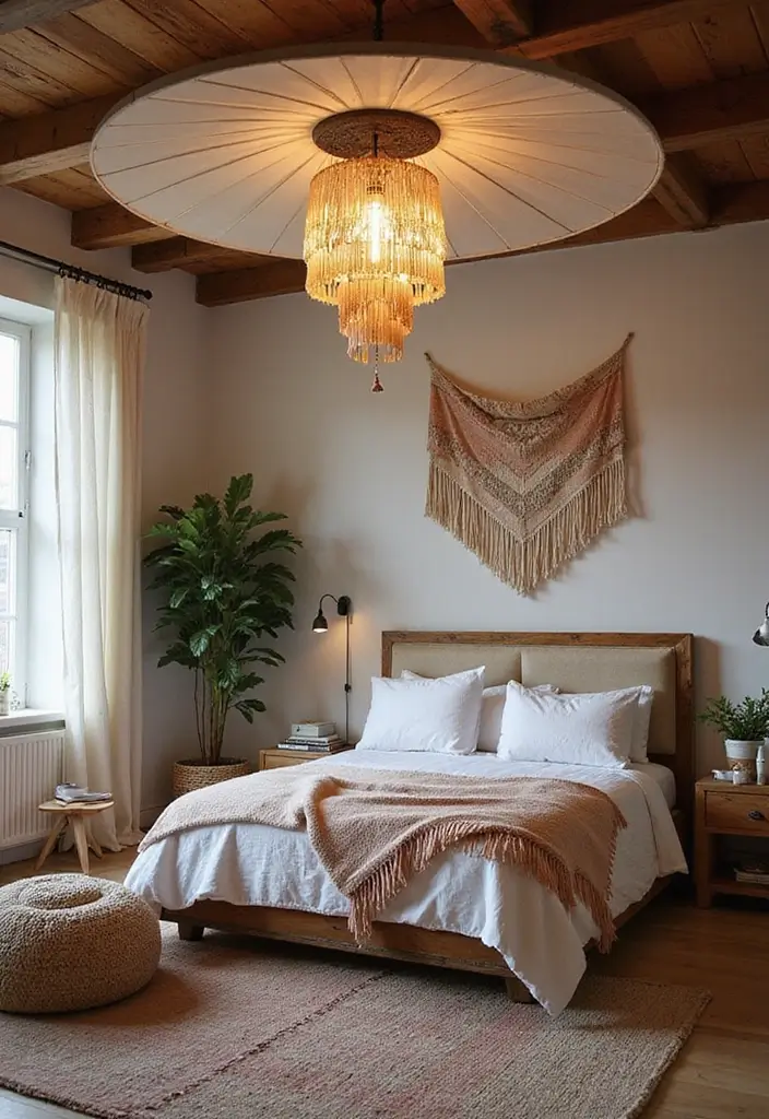 28 Bedroom Ceiling Lighting Ideas That Feel Magical 23 28 Bedroom Ceiling Lighting Ideas That Feel Magical 23. Layered Textiles with Lighting