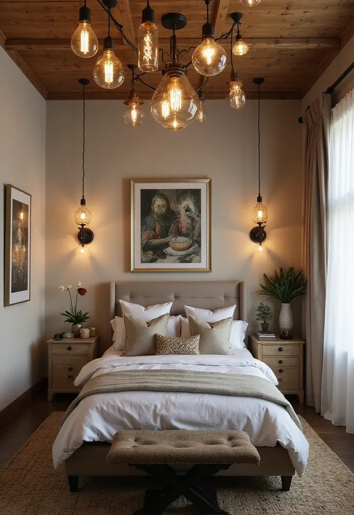 28 Bedroom Ceiling Lighting Ideas That Feel Magical 25 28 Bedroom Ceiling Lighting Ideas That Feel Magical 25. Unique Fixture Combinations