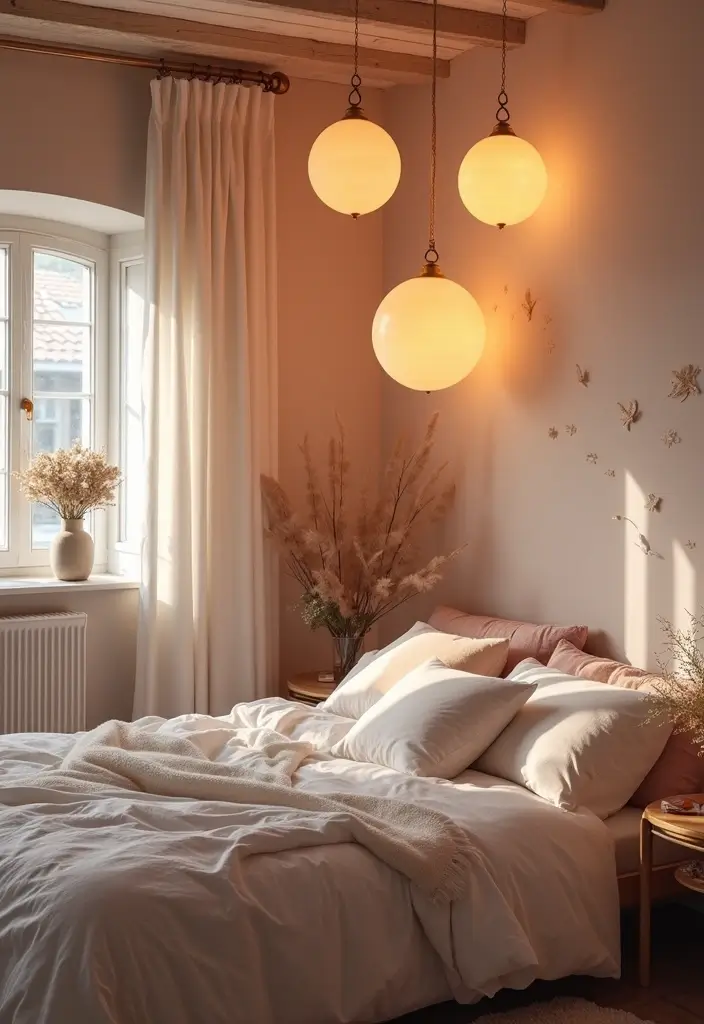 28 Bedroom Ceiling Lighting Ideas That Feel Magical 26 28 Bedroom Ceiling Lighting Ideas That Feel Magical 26. Soft Glowing Spheres