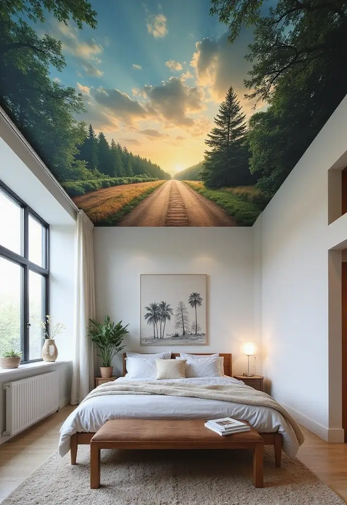 28 Ceiling Wallpaper Inspirations That Add Drama - 10. Vibrant Murals