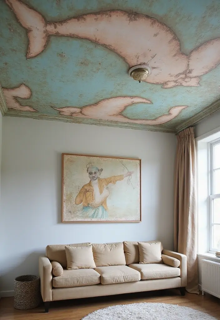 28 Ceiling Wallpaper Inspirations That Add Drama - 19. Painted Ceilings