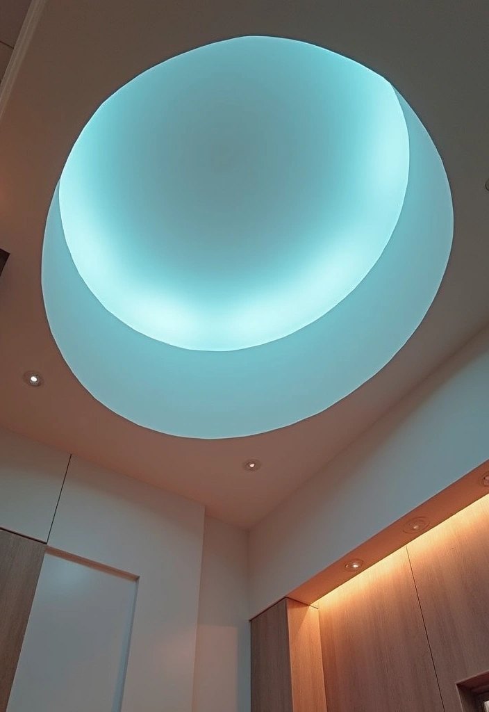 28 Ceiling Wallpaper Inspirations That Add Drama - 20. Modern Ombre