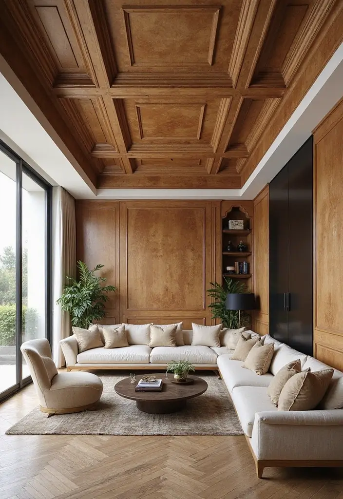 28 Cool Ceiling Ideas That Make Rooms Look Expensive - 1. Elegant Coffered Ceilings