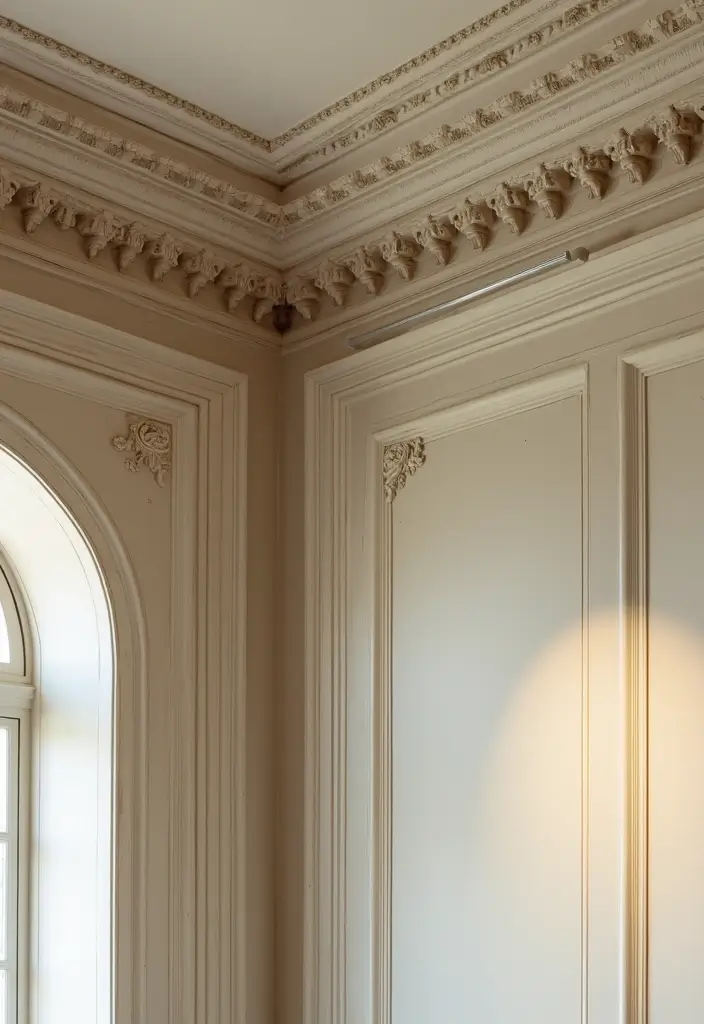 28 Cool Ceiling Ideas That Make Rooms Look Expensive - 11. Intricate Molding and Trim