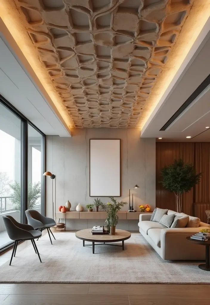 28 Cool Ceiling Ideas That Make Rooms Look Expensive - 20. Creative Ceiling Grids