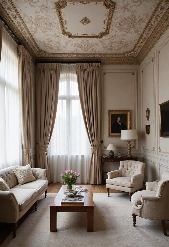 28 Cool Ceiling Ideas That Make Rooms Look Expensive - 22. Sophisticated Wallpapered Ceilings
