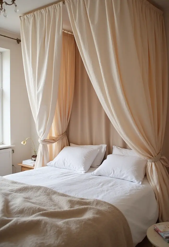 28 Cool Ceiling Ideas That Make Rooms Look Expensive - 25. Sophisticated Fabric Canopies