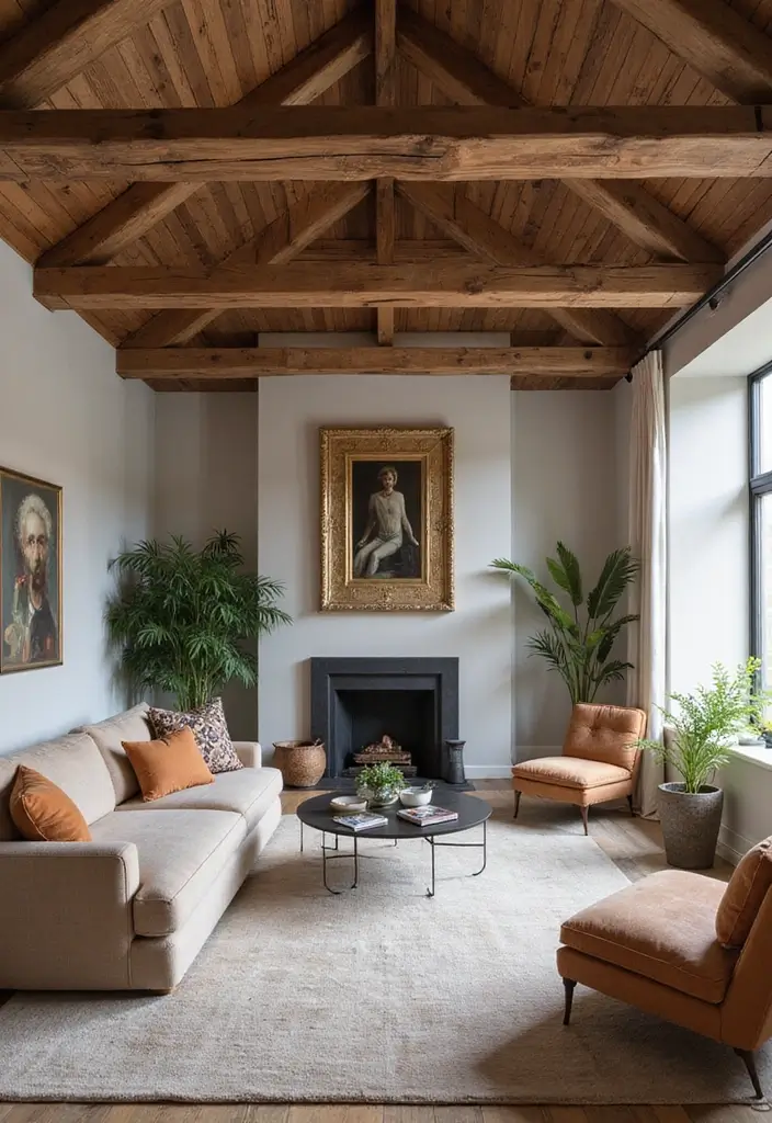 28 Cool Ceiling Ideas That Make Rooms Look Expensive - 4. Elegant Beamed Ceilings
