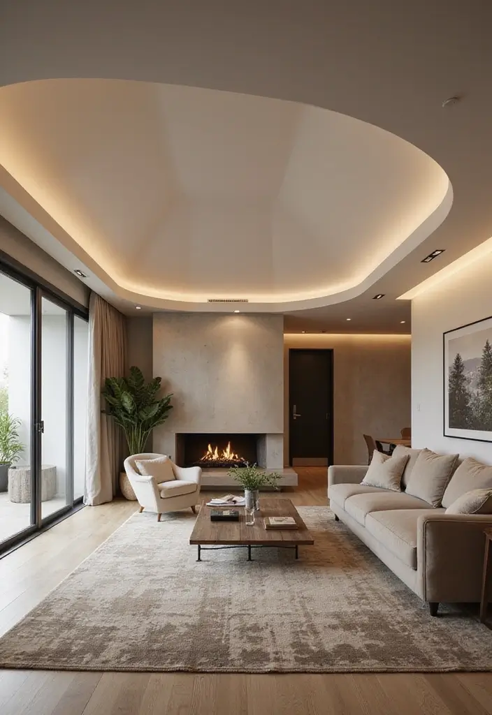 28 False Ceiling Designs That Work in Every Room - 13. Curved Ceiling Designs