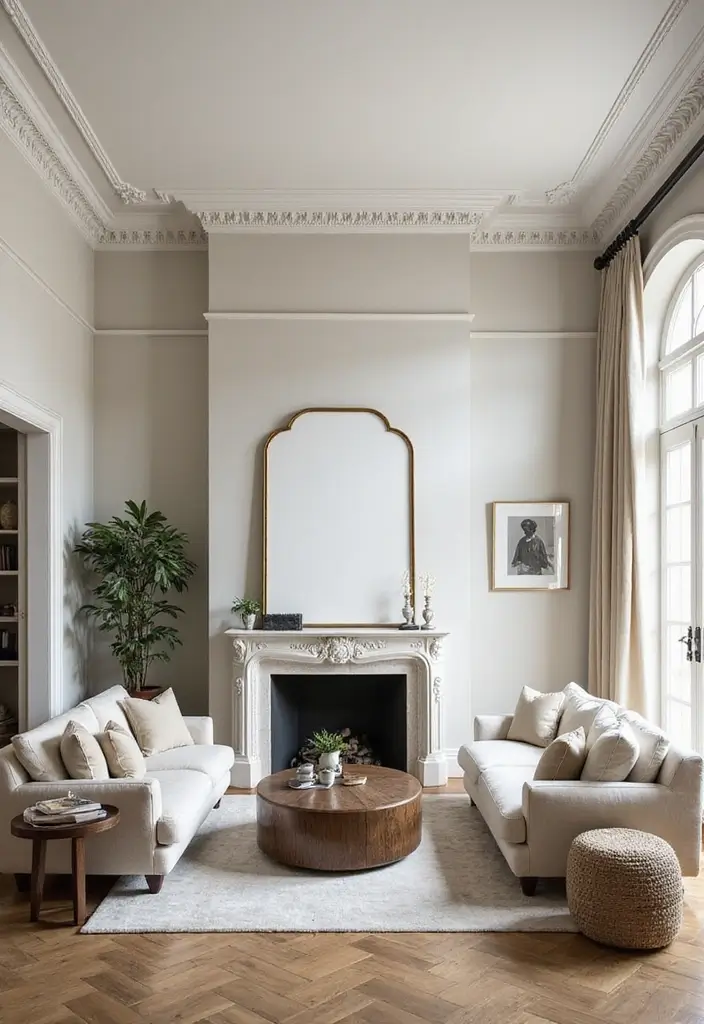 28 False Ceiling Designs That Work in Every Room - 15. Classic Crown Molding