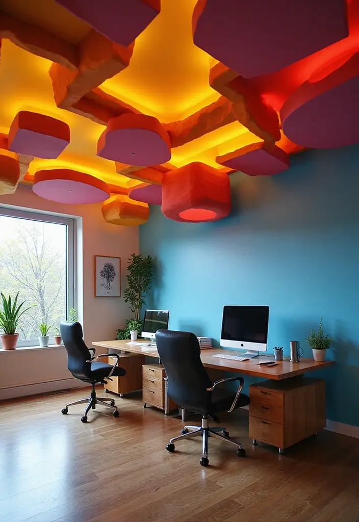 28 False Ceiling Designs That Work in Every Room - 20. Funky 3D Shapes