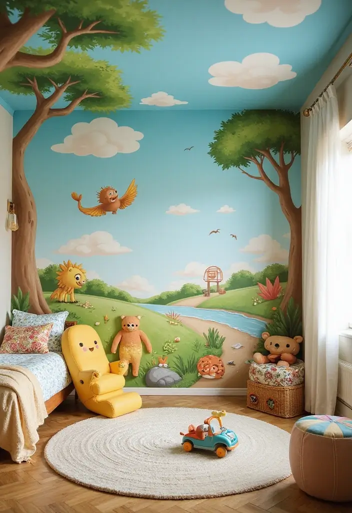 28 False Ceiling Designs That Work in Every Room - 21. Artistic Murals on Ceilings
