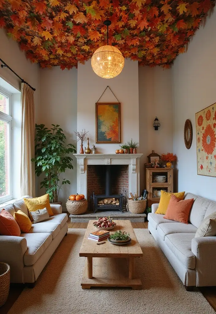 28 False Ceiling Designs That Work in Every Room - 23. Seasonal Ceiling Decor