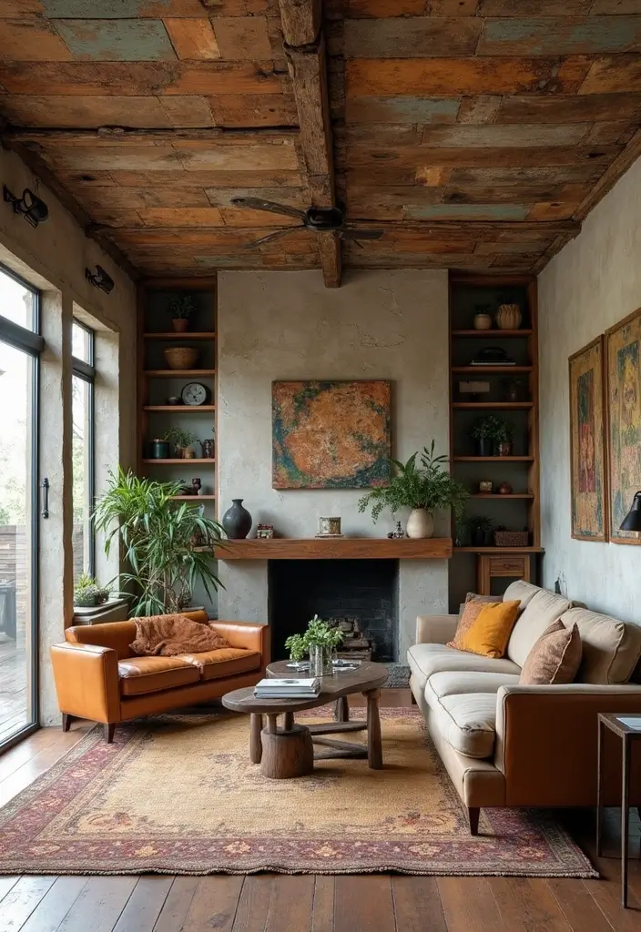 28 False Ceiling Designs That Work in Every Room - 24. Vintage Repurposed Designs