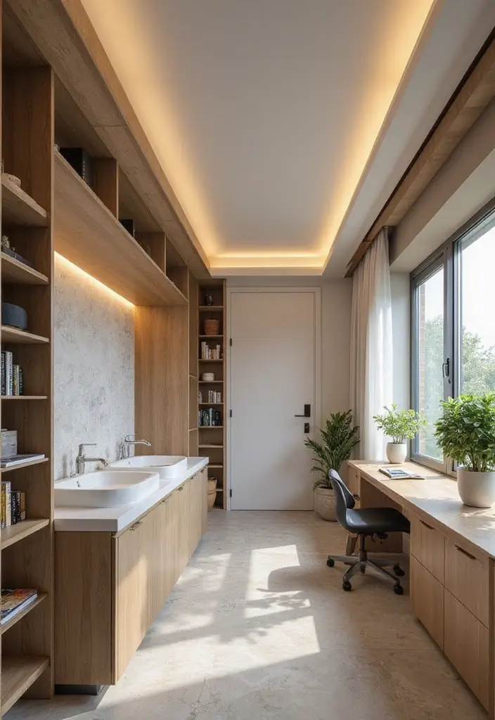 28 False Ceiling Designs That Work in Every Room - 28. Multi-functional Ceiling Spaces