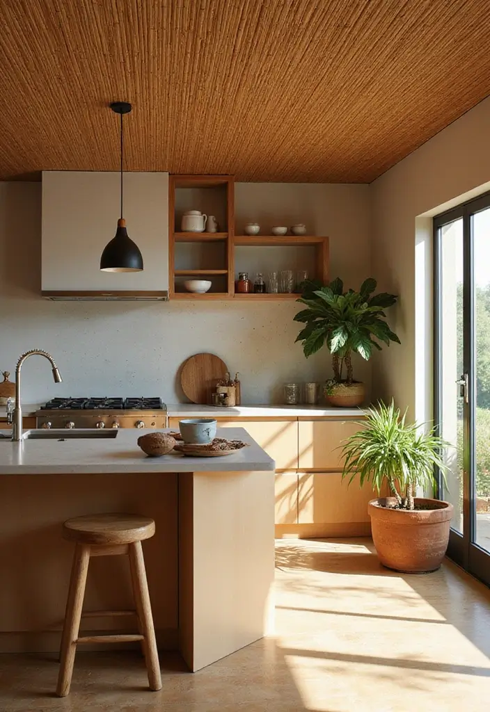 28 False Ceiling Designs That Work in Every Room - 5. Eco-Friendly Bamboo Ceilings