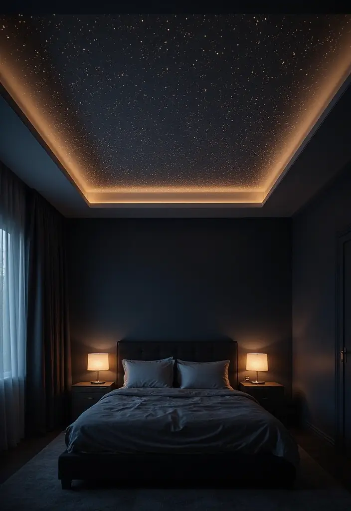 28 False Ceiling Designs That Work in Every Room - 6. Starlit Ceilings for Dreamy Nights