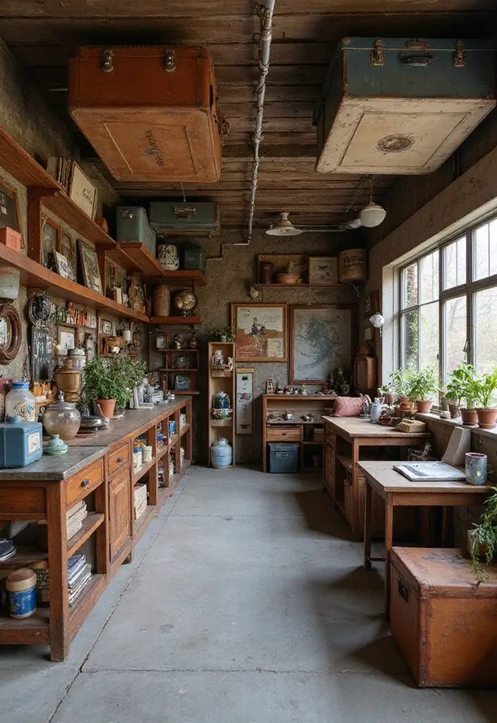 28 Garage Ceiling Ideas That Add Storage and Function - 12. Repurposed Items