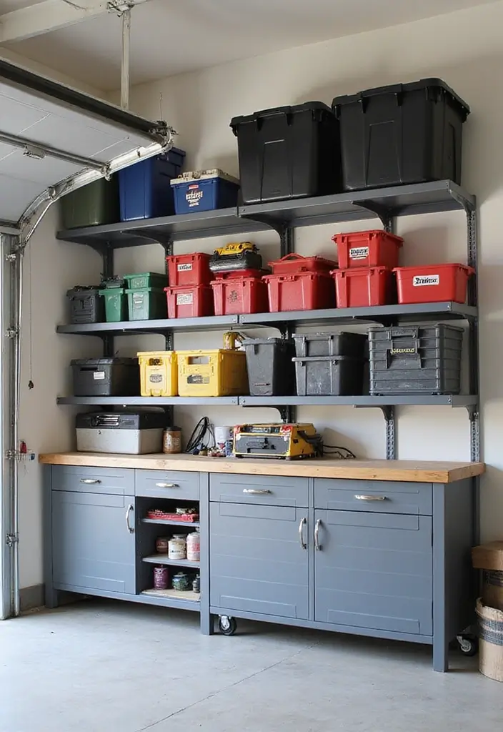 28 Garage Ceiling Ideas That Add Storage and Function - 13. Ceiling-Mounted Shelving Units