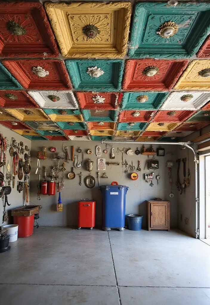 28 Garage Ceiling Ideas That Add Storage and Function - 14. Decorative Ceiling Tiles