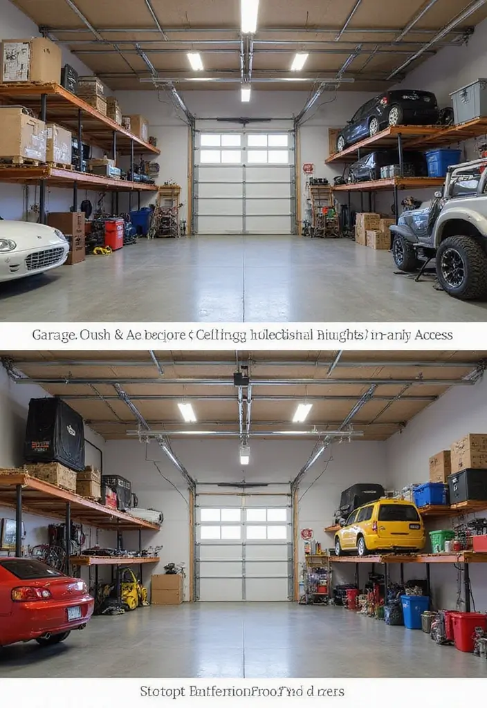 28 Garage Ceiling Ideas That Add Storage and Function - 21. Adjustable Ceiling Storage Solutions