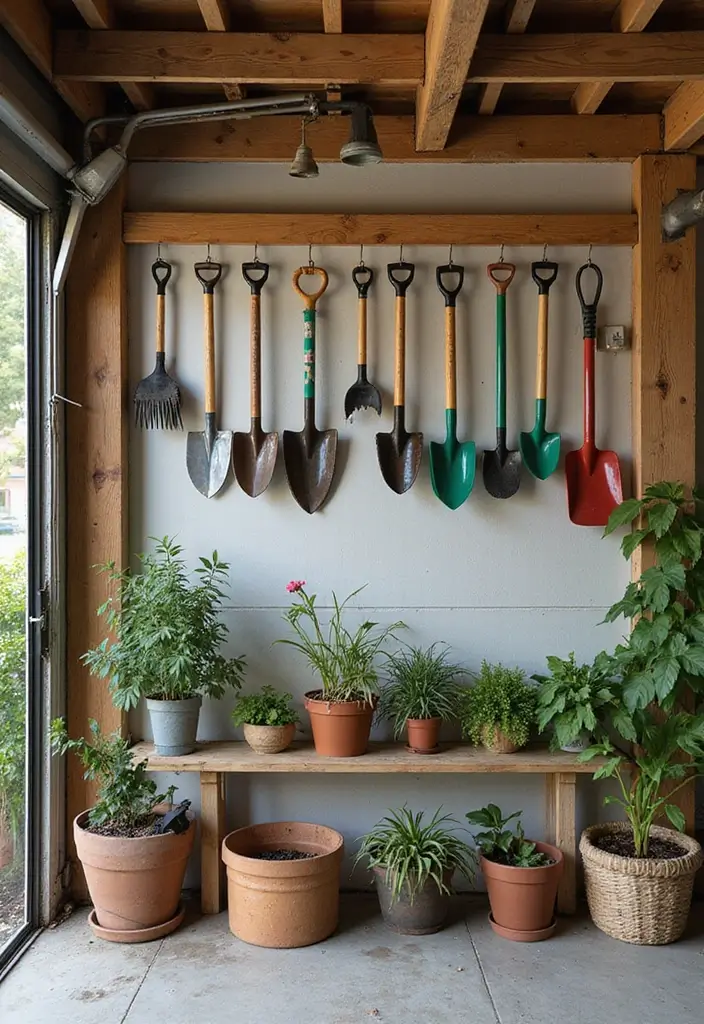 28 Garage Ceiling Ideas That Add Storage and Function - 8. Ceiling-Mounted Garden Storage