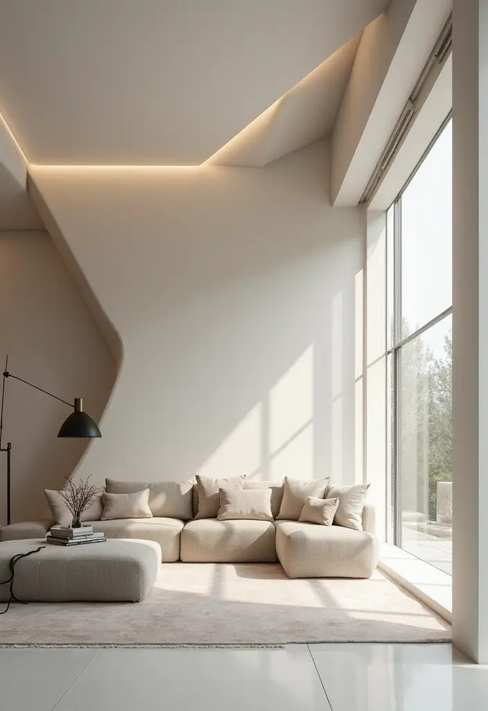 28 Gypsum Ceiling Designs That Create Smooth Perfection - 10. Asymmetrical Designs