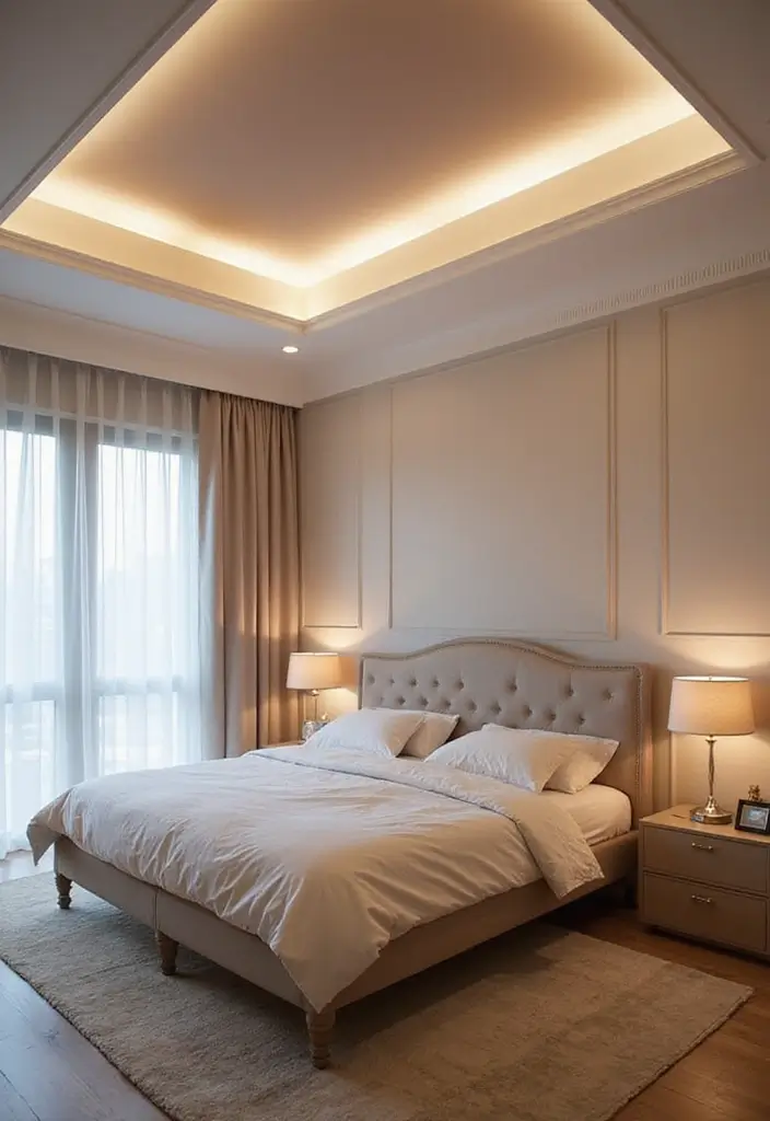 28 Gypsum Ceiling Designs That Create Smooth Perfection - 5. Tray Ceilings