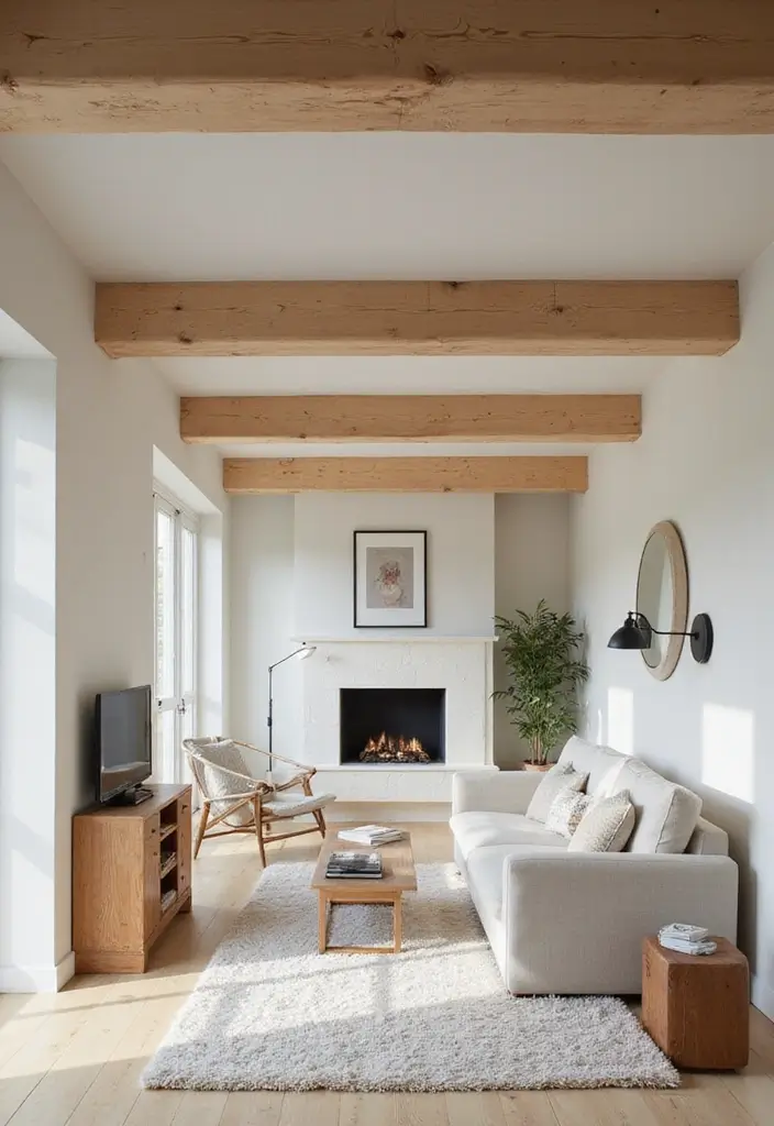 28 Gypsum Ceiling Designs That Create Smooth Perfection - 9. Minimalist Beams