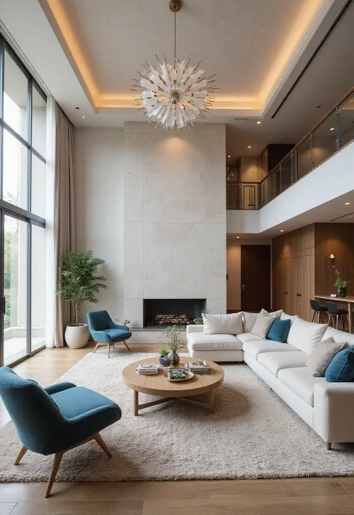 28 Living Room POP Ceiling Designs That Feel Modern and Bright - 18. Open Concept Designs