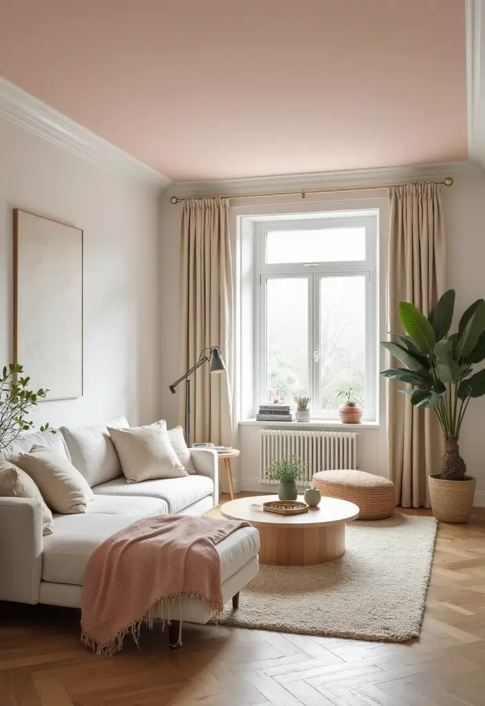28 Living Room POP Ceiling Designs That Feel Modern and Bright - 25. Soft Pastels