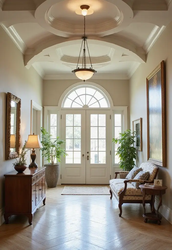 28 Modern Coffered Ceiling Designs That Feel Fresh - 16. Contemporary Coffered Ceiling with Arches