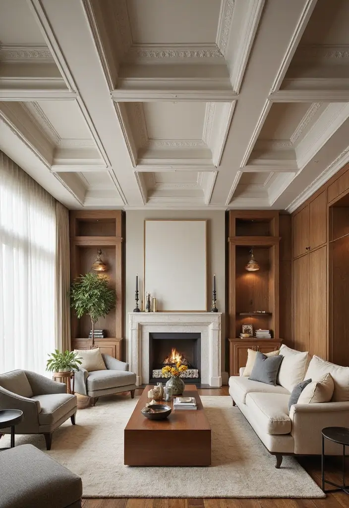 28 Modern Coffered Ceiling Designs That Feel Fresh - 9. Multi-Level Coffered Ceilings