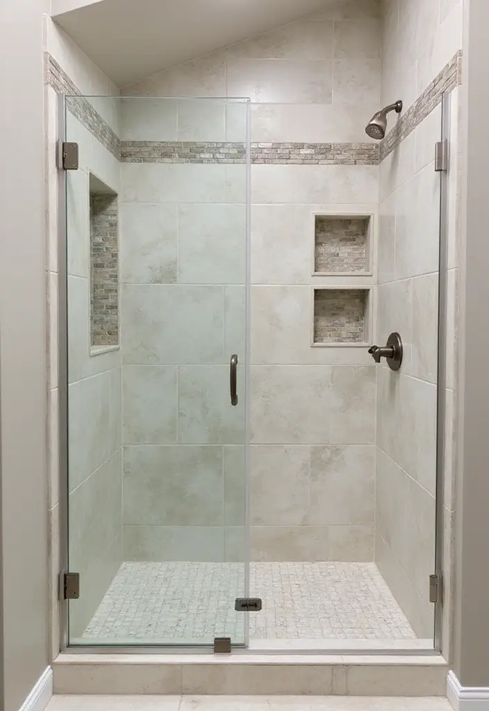 28 Sloped Ceiling Bathroom Ideas That Add Unique Character - 15. Customize Your Shower Space