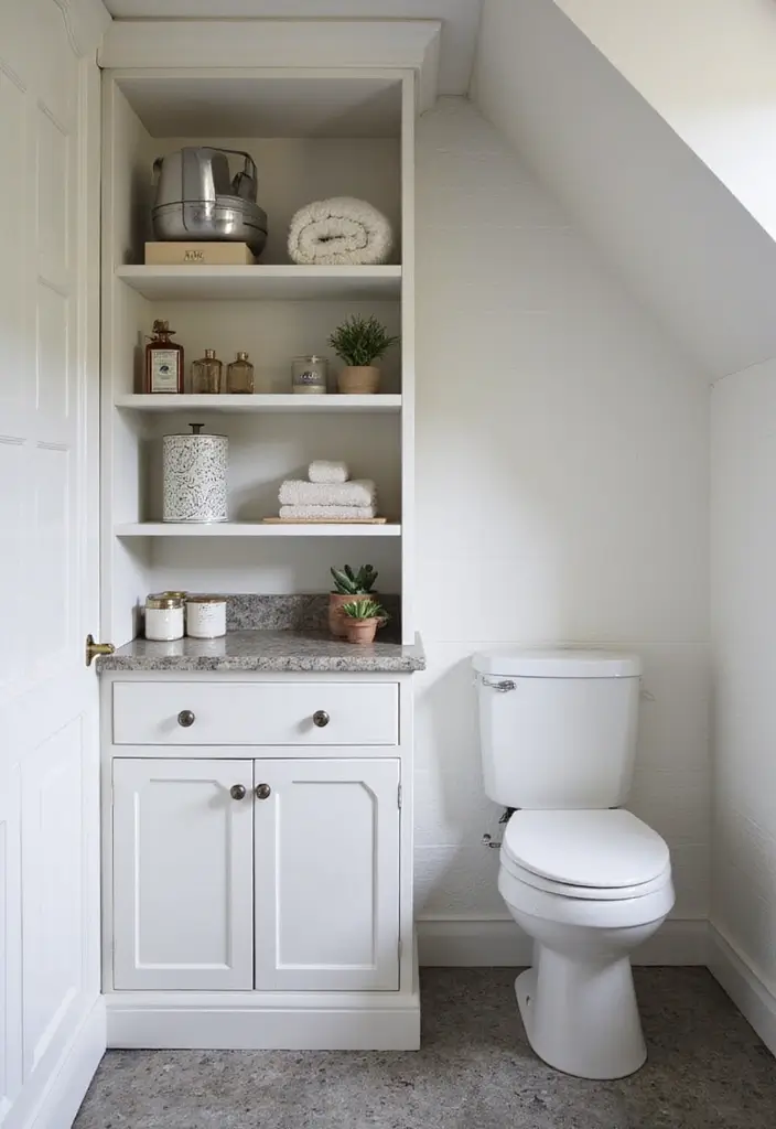 28 Sloped Ceiling Bathroom Ideas That Add Unique Character - 25. Utilize Underutilized Areas
