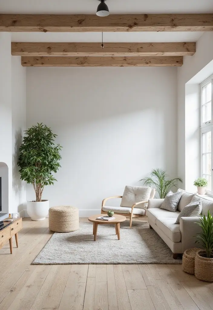 29 Ceiling Beam Designs That Add Architectural Charm - 2. Whitewashed Beams