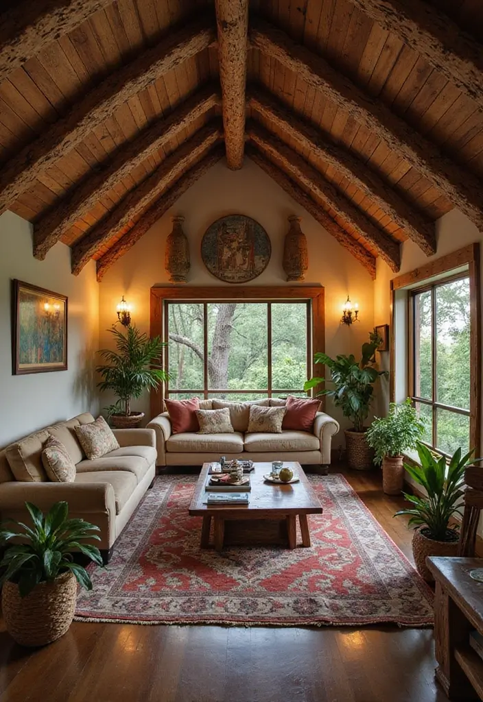 29 Ceiling Beam Designs That Add Architectural Charm - 22. Decorative Beams with Patterns