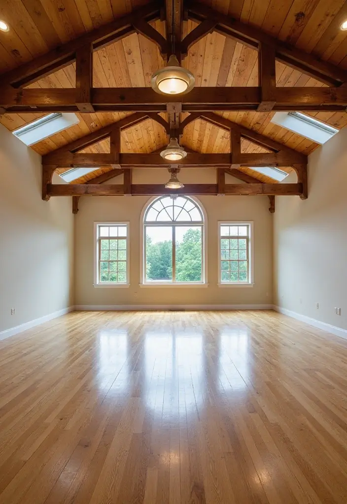 29 Ceiling Beam Designs That Add Architectural Charm - 24. Beams in Multi-Purpose Rooms