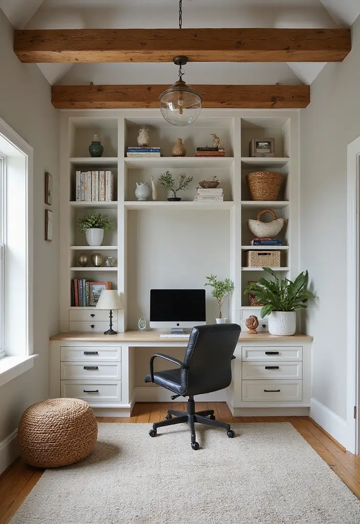 29 Ceiling Beam Designs That Add Architectural Charm - 27. Beams with Integrated Storage