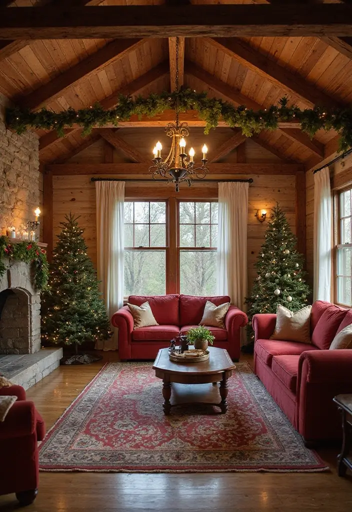 29 Ceiling Beam Designs That Add Architectural Charm - 29. Seasonal Beams Decor