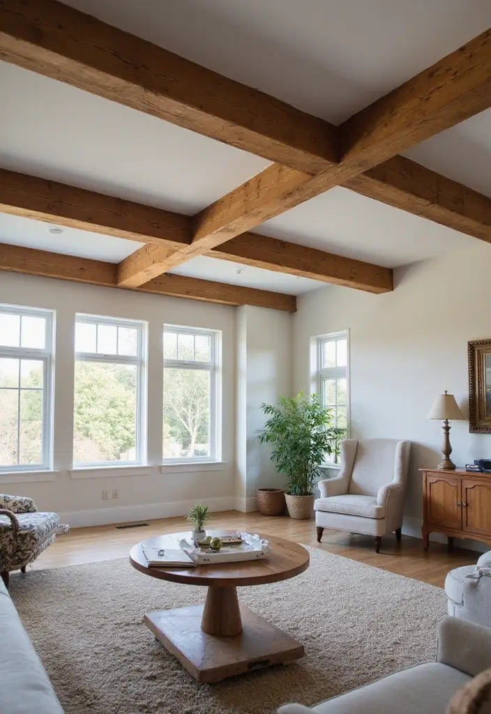29 Ceiling Beam Designs That Add Architectural Charm - 7. Faux Beams