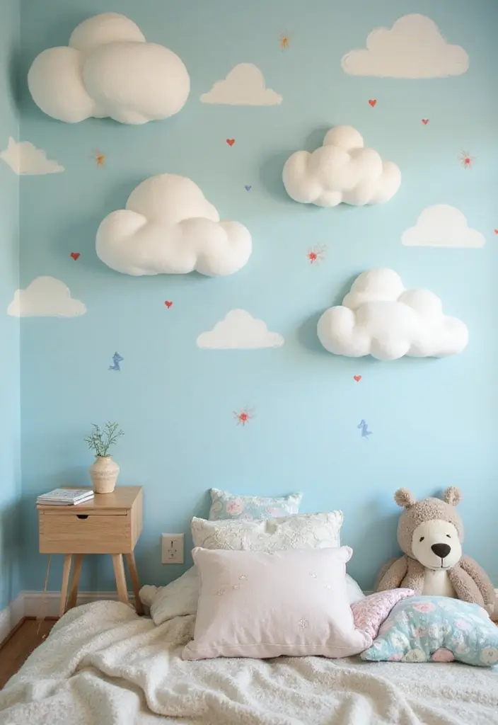29 Ceiling Decoration Ideas That Instantly Upgrade Interiors 17 29 Ceiling Decoration Ideas That Instantly Upgrade Interiors - 17. Painted Clouds for a Dreamy Effect