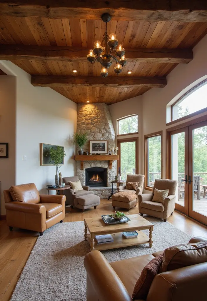 29 Ceiling Decoration Ideas That Instantly Upgrade Interiors 2 29 Ceiling Decoration Ideas That Instantly Upgrade Interiors - 2. Wood Beams for Rustic Charm