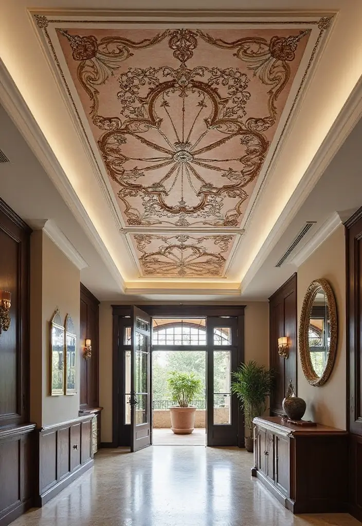 29 Ceiling Decoration Ideas That Instantly Upgrade Interiors 23 29 Ceiling Decoration Ideas That Instantly Upgrade Interiors - 23. Artistic Ceiling Tiles